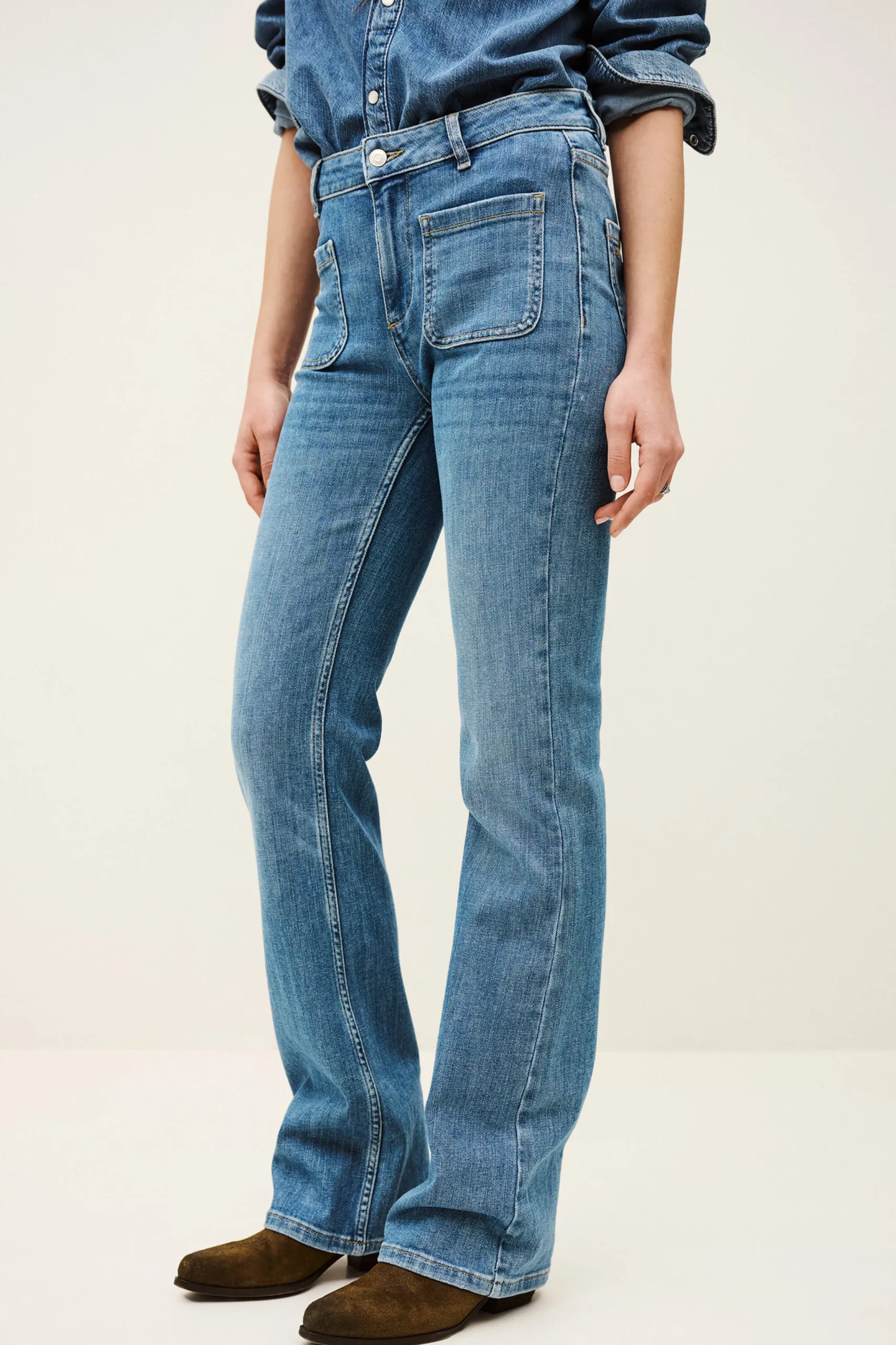 Ba&Sh ROSS mid-rise waist jeans AZUL Best