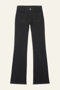 Ba&Sh ROSS vaqueros acampanados NEGRO New