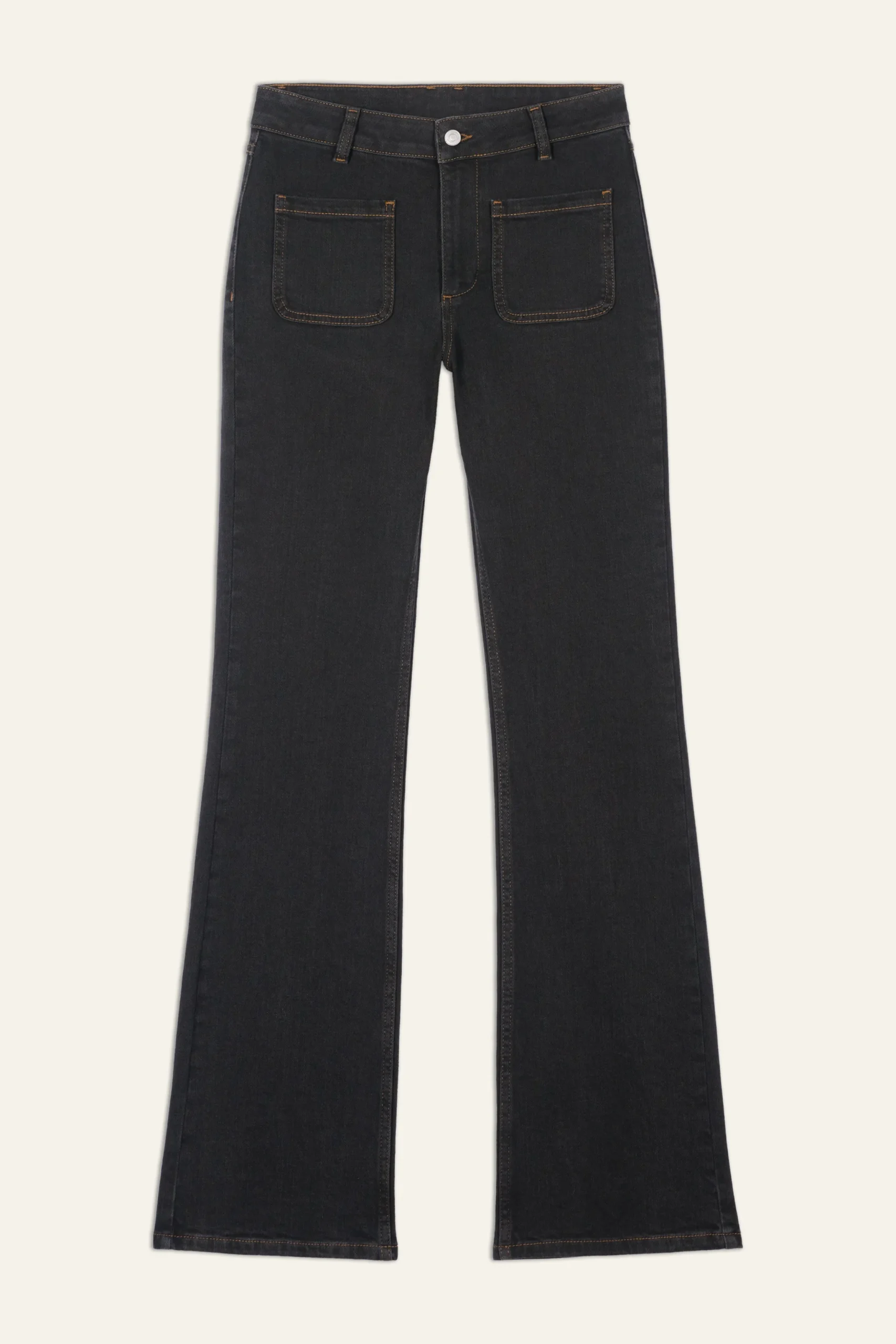 Ba&Sh ROSS vaqueros acampanados NEGRO New