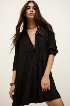 Ba&Sh ROSYNA vestido camisero corto NEGRO Best
