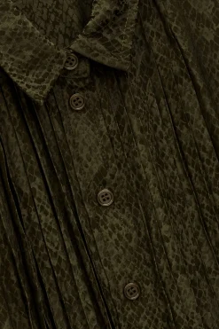 Ba&Sh ROSYNA vestido camisero corto VERDE Clearance