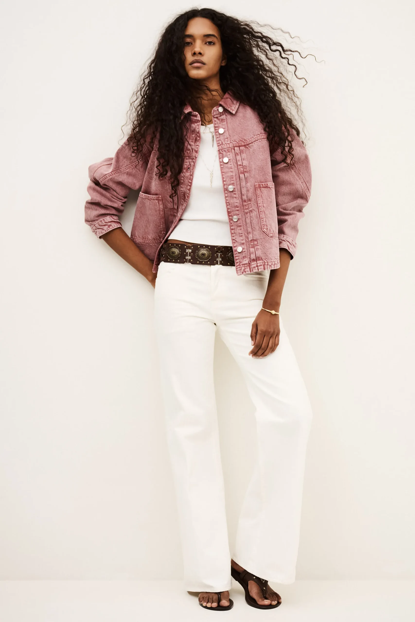 Ba&Sh RUNO chaqueta vaquera PINK Online