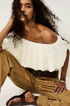 Ba&Sh SALDA top con hombros descubiertos ECRU Sale