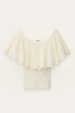 Ba&Sh SALDA top con hombros descubiertos ECRU Sale
