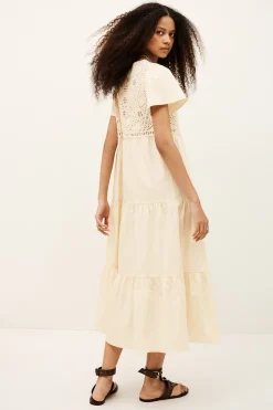 Ba&Sh SANDY vestido midi ECRU Best