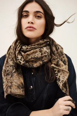 Ba&Sh SARA pañuelo con estampado animal € 130 € 91 VERDE New