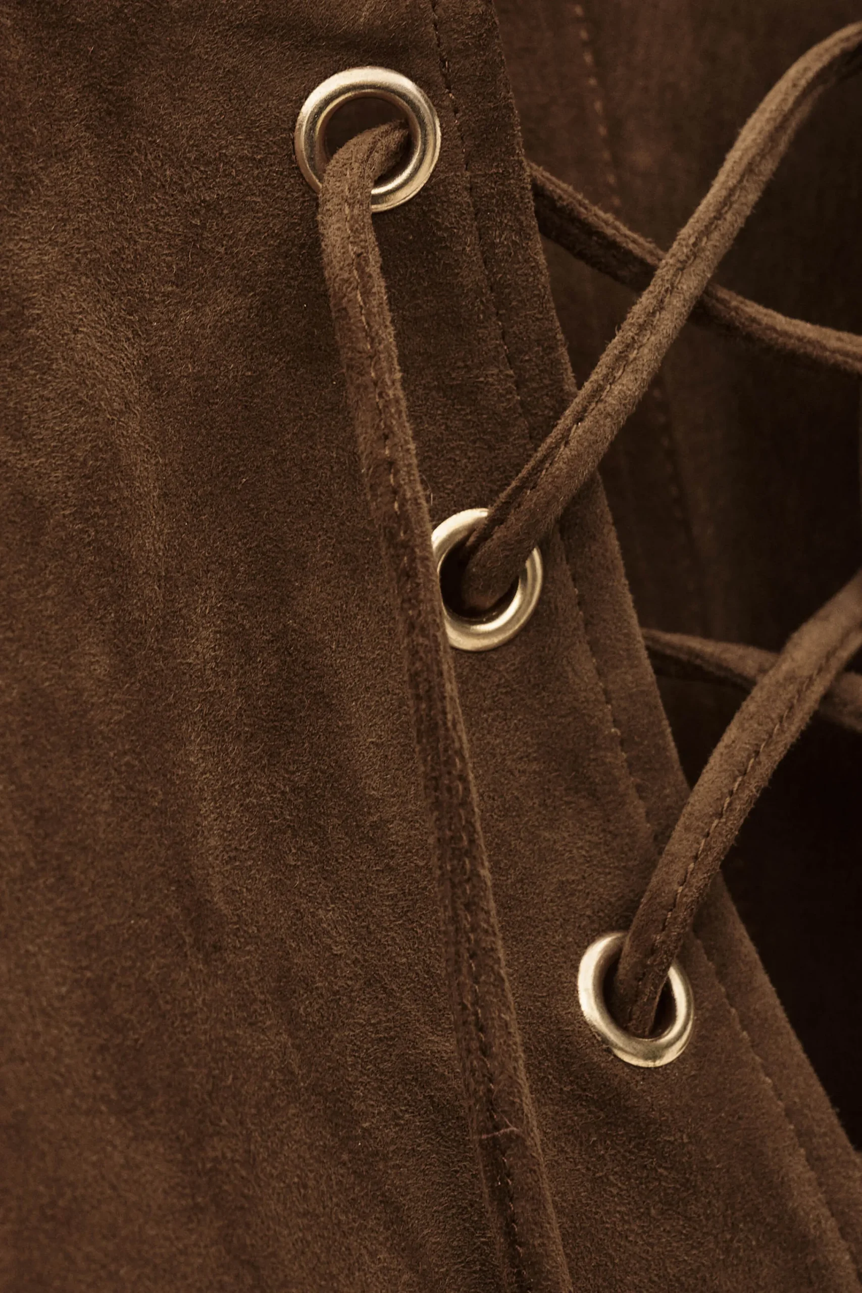 Ba&Sh SEDA vestido corto de ante MARRON Hot