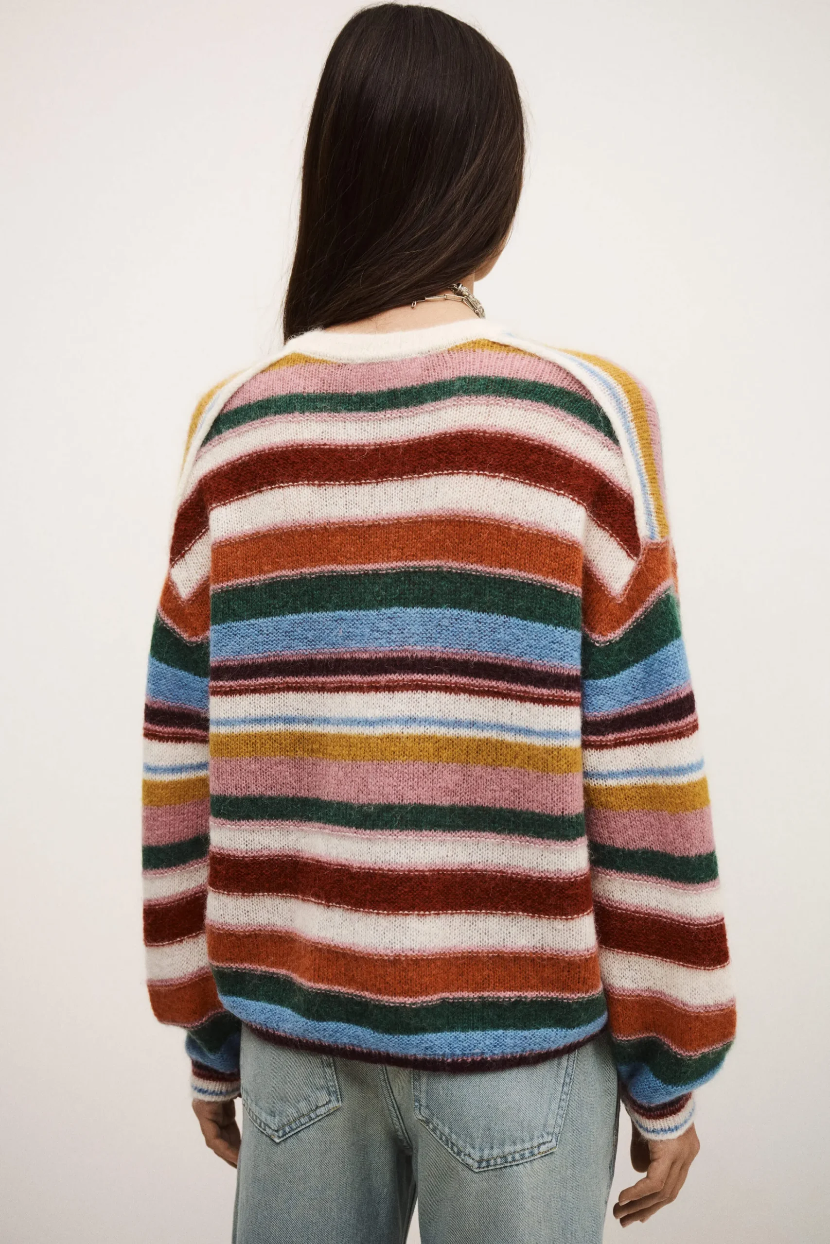 Ba&Sh SERENA suéter de rayas oversize € 35 NEGRO Clearance