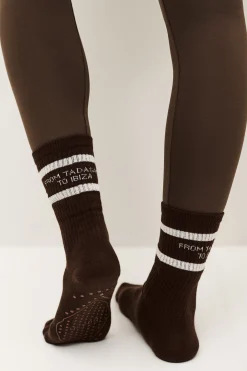 Ba&Sh SHAN High cotton socks MARRON New