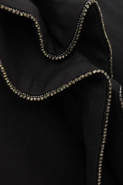 Ba&Sh SILLA vestido one shoulder con volante NEGRO Online