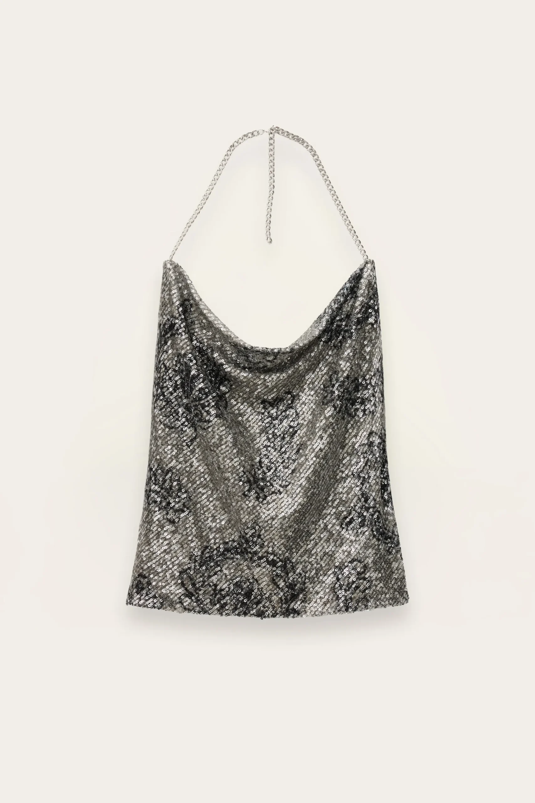 Ba&Sh SIMONA top bénitier con lentejuelas NEGRO Hot