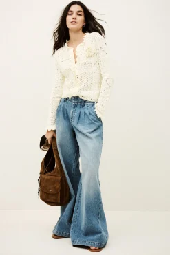 Ba&Sh SORIA cárdigan de punto € 95 ECRU Clearance