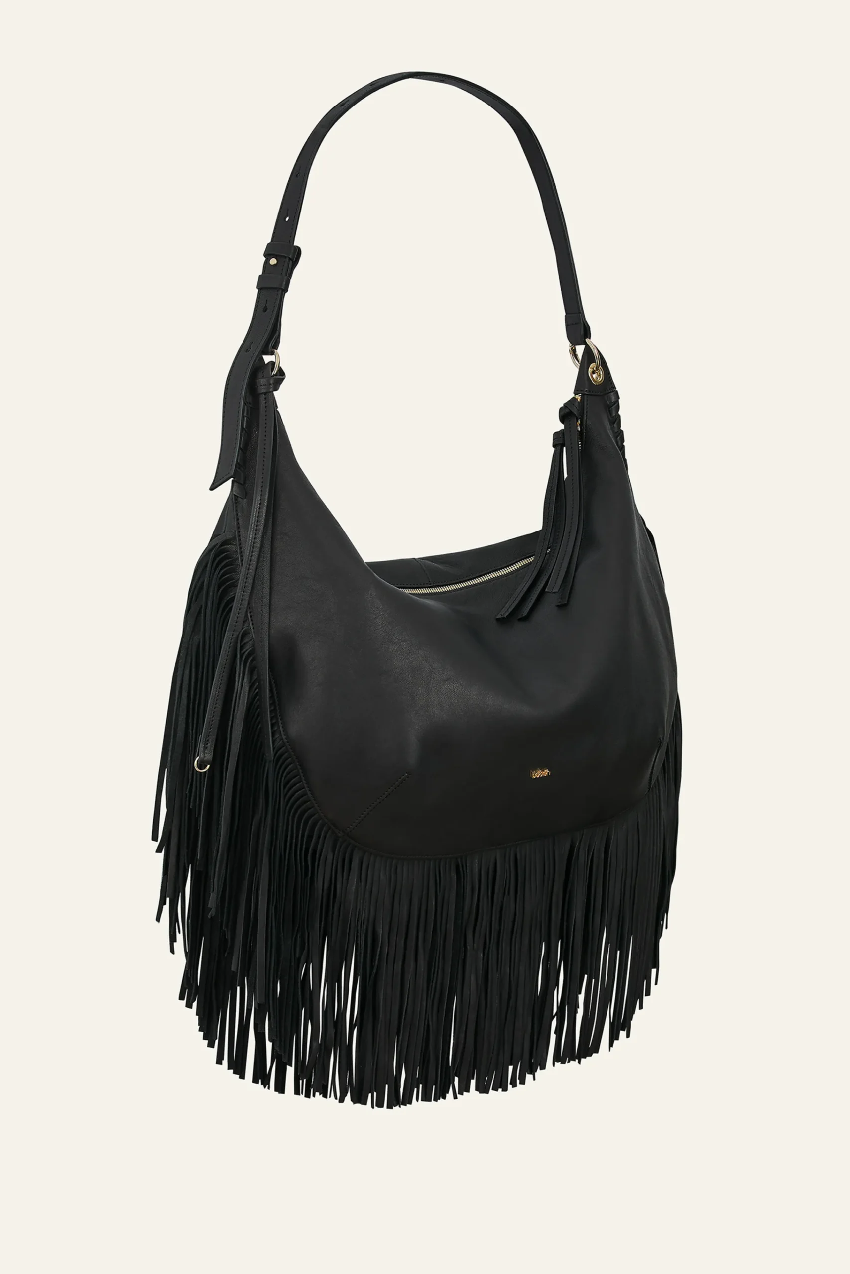 Ba&Sh SWING bolso con flecos NEGRO Clearance