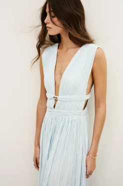 Ba&Sh TANIA vestido largo AZUL Outlet