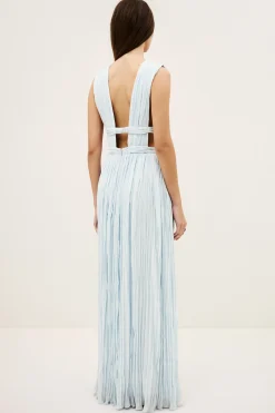 Ba&Sh TANIA vestido largo AZUL Outlet