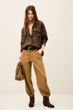 Ba&Sh TAO camisa oversize bohemia VERDE Best