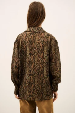 Ba&Sh TAO camisa oversize bohemia VERDE Best