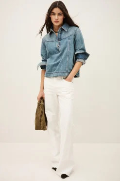 Ba&Sh TAVY TOP AZUL Outlet