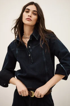 Ba&Sh TAVY TOP AZUL Sale