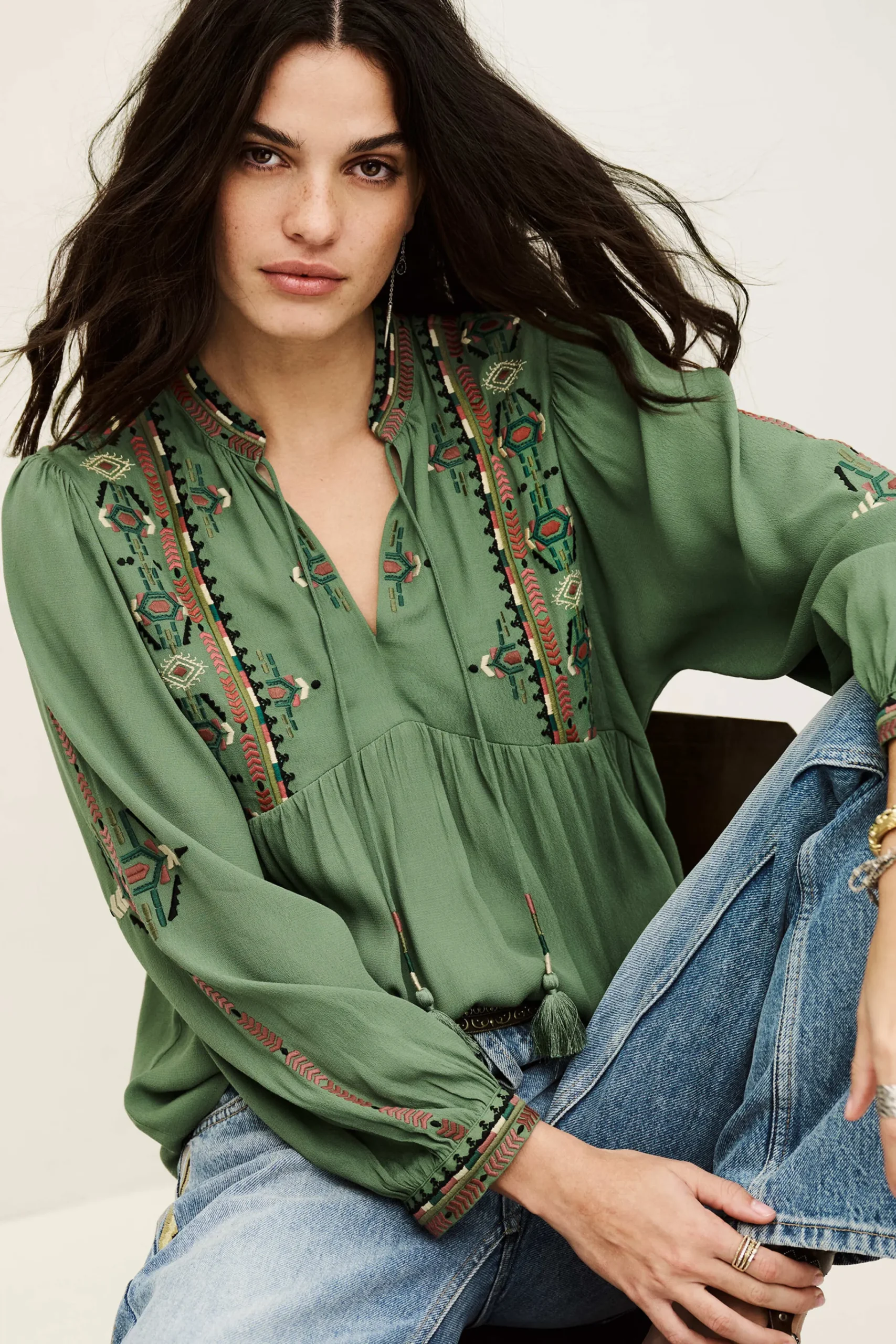 Ba&Sh TILT BLOUSE VERDE Clearance