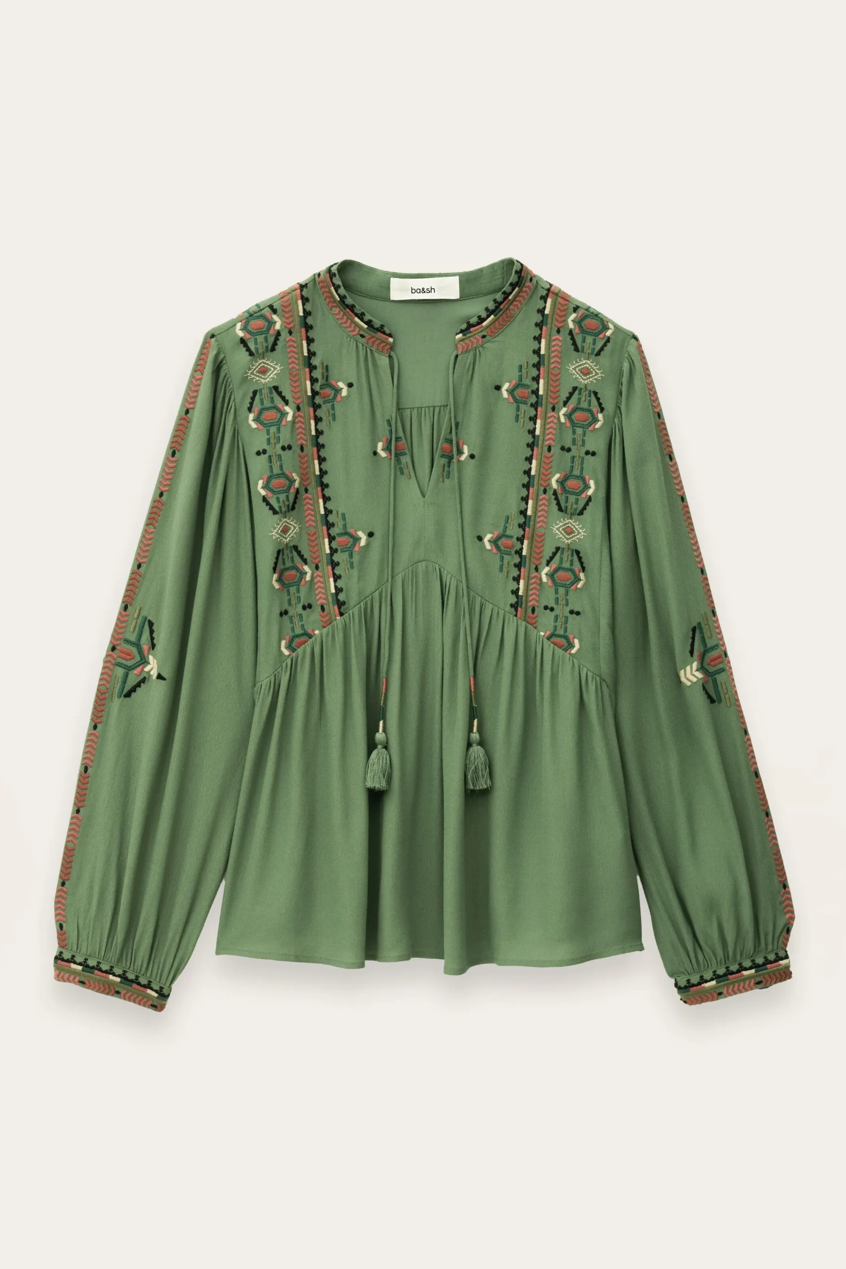 Ba&Sh TILT BLOUSE VERDE Clearance