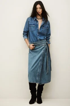Ba&Sh TIMY SKIRT AZUL Sale