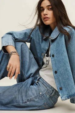 Ba&Sh TINY chaqueta de manga tres cuartos AZUL Outlet