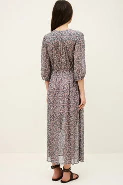 Ba&Sh TIZIA vestido midi AZUL Discount