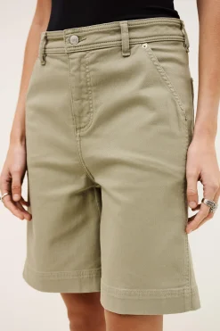 Ba&Sh TODD bermudas anchas de algodón VERDE Sale