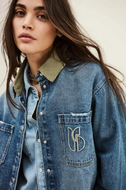 Ba&Sh VIGILIO chaqueta corta vaquera AZUL Outlet