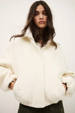 Ba&Sh VITO chaqueta bomber elegante ECRU Best