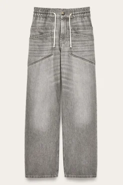 Ba&Sh YIMA pantalón ancho acampanado € 185 GRIS Sale