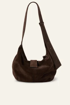 Ba&Sh YOUYOU bolso hobo de ante MARRON New