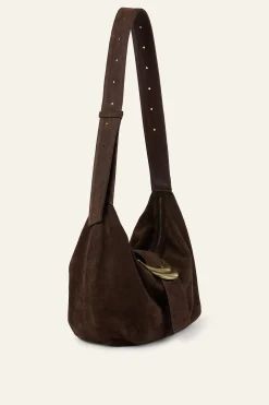 Ba&Sh YOUYOU bolso hobo de ante MARRON New