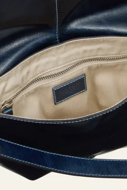 Ba&Sh YOUYOU bolso saddle de cuero AZUL Online