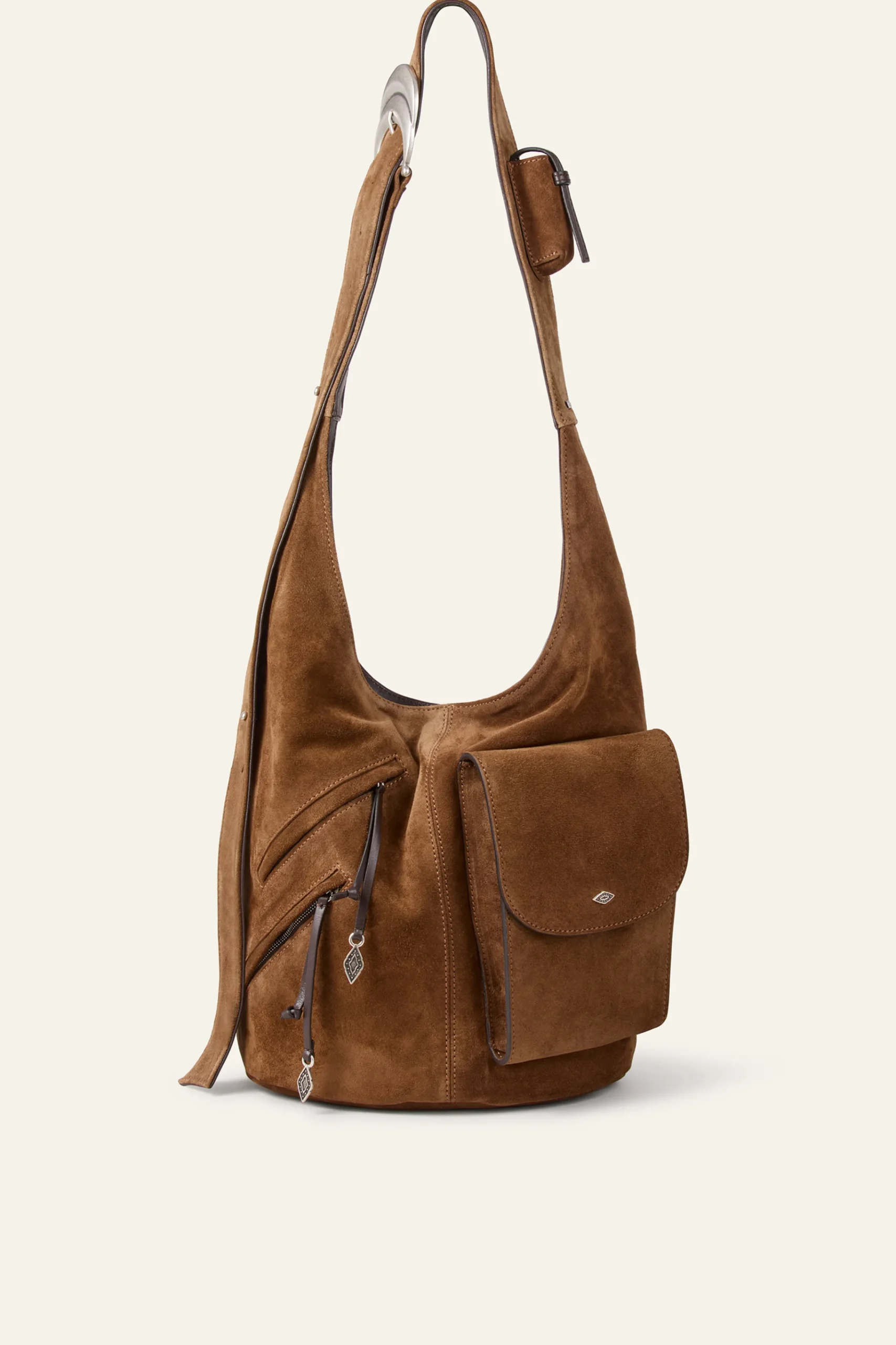 Ba&Sh YOUYOU bolso tipo saco con múltiples bolsillos MARRON Discount