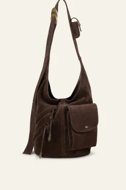 Ba&Sh YOUYOU bolso tipo saco con múltiples bolsillos MARRON Clearance