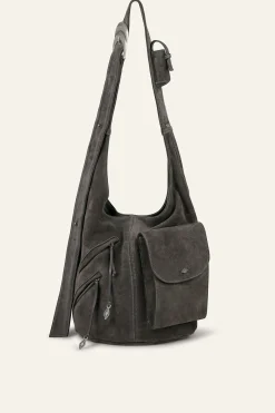 Ba&Sh YOUYOU bolso tipo saco con múltiples bolsillos GRIS Discount