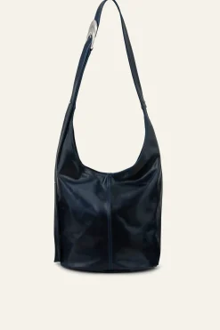 Ba&Sh YOUYOU bolso tipo saco de cuero AZUL