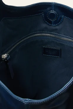 Ba&Sh YOUYOU bolso tipo saco de cuero AZUL