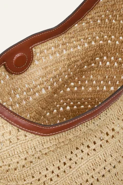 Ba&Sh YOUYOU bolso tipo saco trenzado MARRON