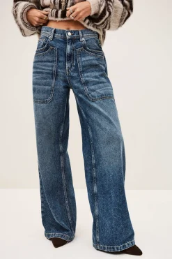 Ba&Sh ZOEL vaqueros rectos AZUL Hot