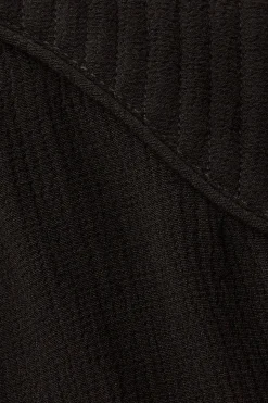 Ba&Sh ALANA vestido corto cruzado NEGRO New