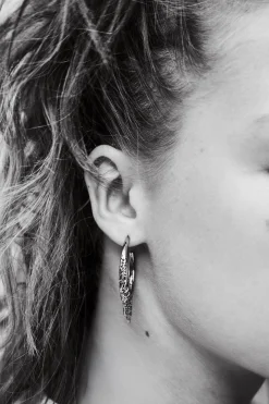 Ba&Sh ALENA pendientes de aro GRIS New