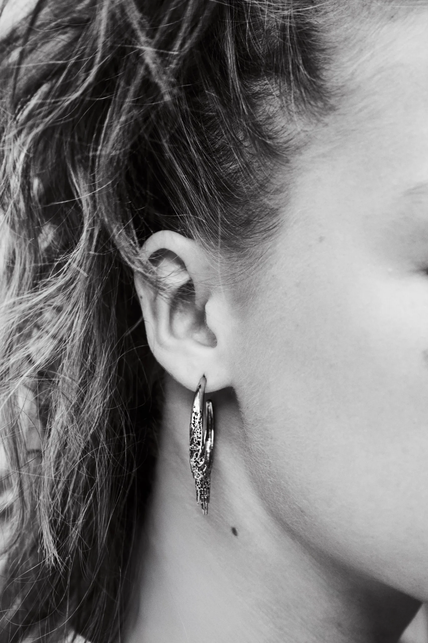 Ba&Sh ALENA pendientes de aro GRIS New