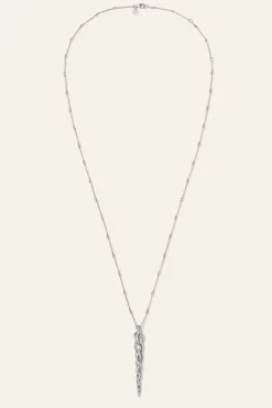 Ba&Sh ANGELA collar largo con circonita GRIS Outlet