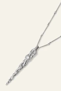 Ba&Sh ANGELA collar largo con circonita GRIS Outlet
