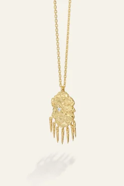 Ba&Sh ANOUCHKA collar con colgante de circonita ORO Clearance