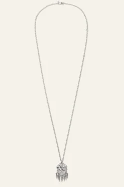Ba&Sh ANOUCHKA collar con colgante de circonita GRIS