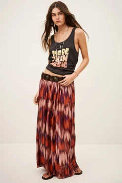 Ba&Sh ARIETTE falda midi plisada NARANJA Sale
